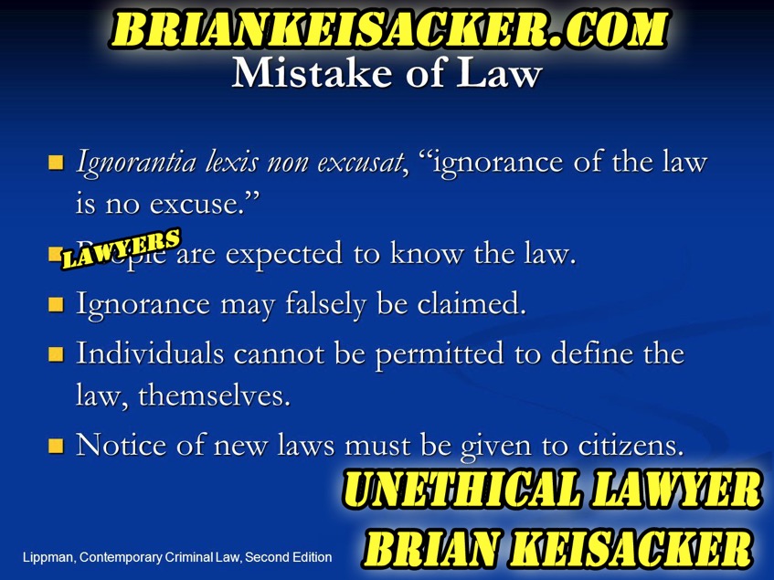 Brian Keisacker Mistake of law copy